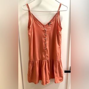 Orange sleeveless romper